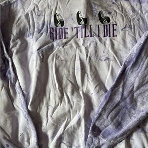 Disney Haunted Mansion Embroidered Purple Tie-Dye sweatshirt